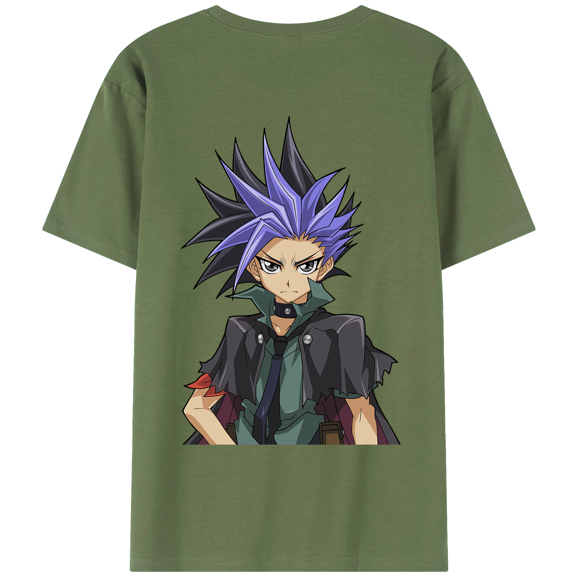 （画像用） 遊☆戯☆王 Yu-Gi-Oh! 綿100％ メンズ半袖Tシャツ（バックプリント） 通気性